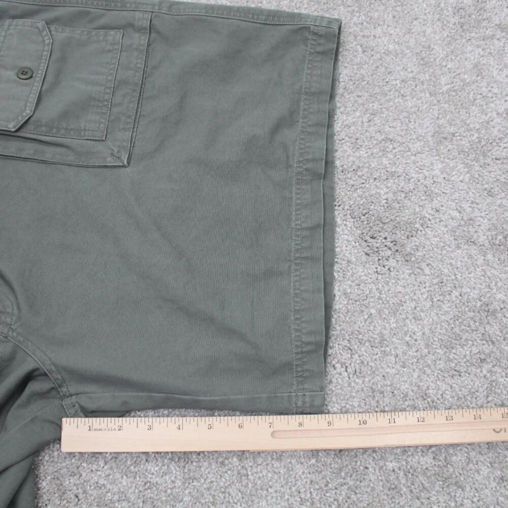 Cabela's 7-Pocket Hiker Shorts Mens 46 Green 100% Cotton‎ Cargo Pocket 9